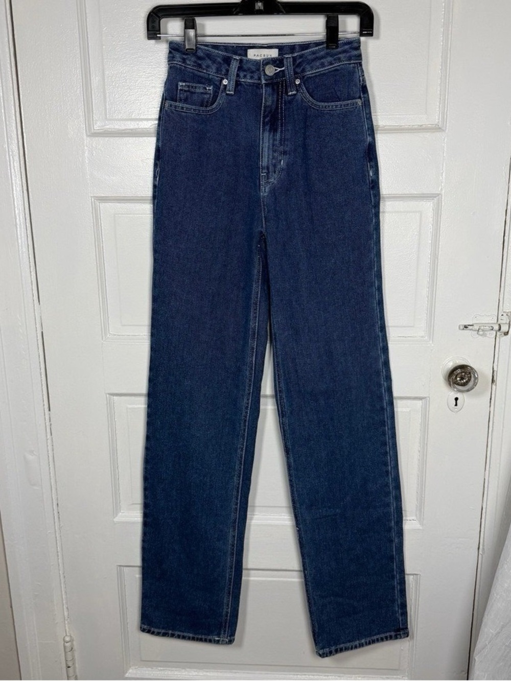 PacSun Dark Blue High-Rise Straight Leg Jeans